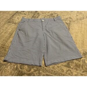 Puma Mens Size 40 Blue White‎ Check Flat Front Chino Golf Shorts